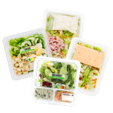 Slaschotel schaal à 250-340 gram
of lunchsalade schaal à 275/280 gram